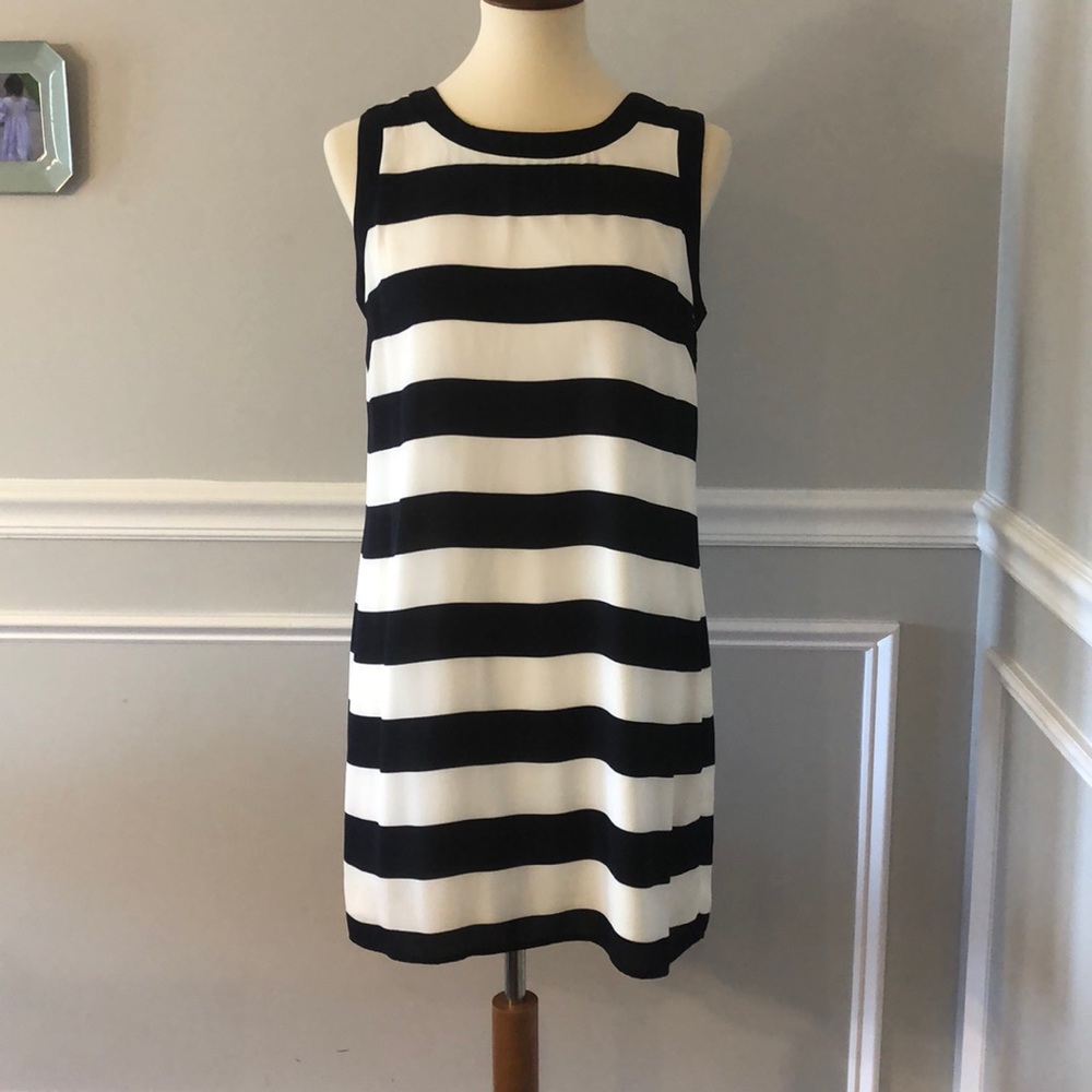 Navy and White striped dress